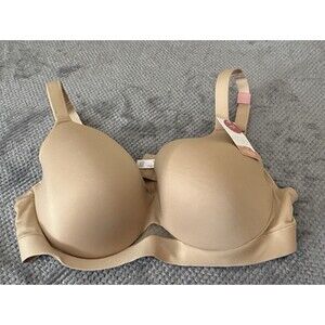Cacique NWT! M91540 Nude Lightly Lined multi way strapless underwire comfort 40C